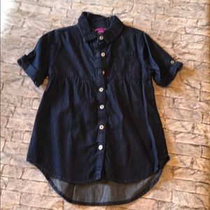 J khaki denim tunic top size 6
